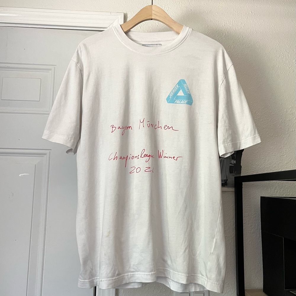 PALACE x JUERGEN TELLER white graphic sport cotton crew‎ neck tee